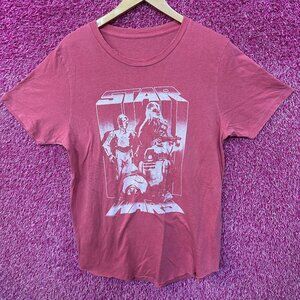 Star Wars C3PO R2D2 Chewbacca BB8 Oversized Women’s Tee L